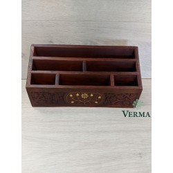 LETTER RACK BR/ INLAID  11X6"