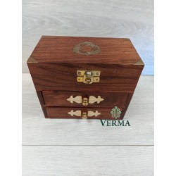 SHEESHAM WOOD BOX 2 DRAW
