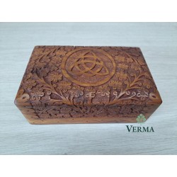 Carved Triquetra Box 8"x5"