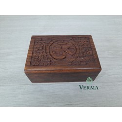 Om Carved Box 6”x4”