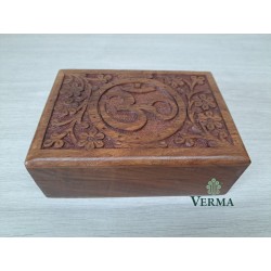 Om Carved Box 7”x5”
