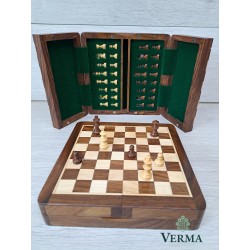 CHESS SET M/G 7" X 7" TOP OPEN