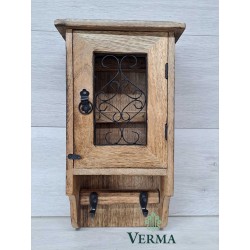 Mango Wood Key Hanger With Door Closed