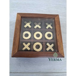 Noughts & Crosses Brass 4"x4"