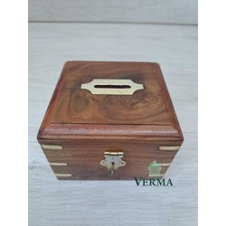 SQUARE MONEY BOX 4"x4"x3"