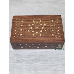 Brass flower inlaid 8"x5"