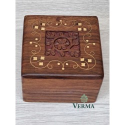 BOX CARVED/BR.INLAY 4X4"