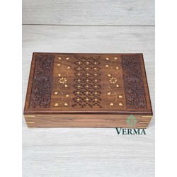 Carved Inlaid Box 12" x8"