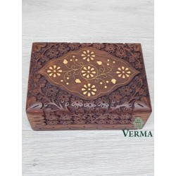 Carved Inlaid Box 7"x5"