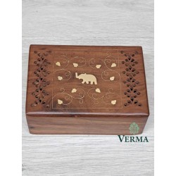 Wooden carved inlaid...