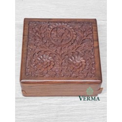 BOX CARVED TRICK BOX  6X6"