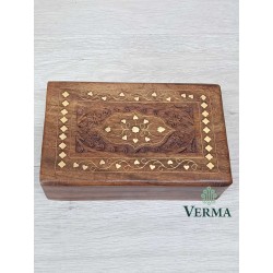 Carved Inlaid Box 8" x 5"