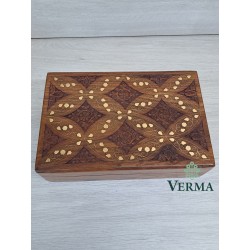 lARGE CARVED INLAID BOX 12"X8"