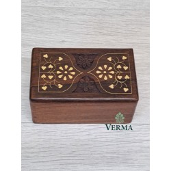 Carved Brass Inlaid 5"x3"