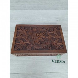 Sheesham Box  Leaf Carved...