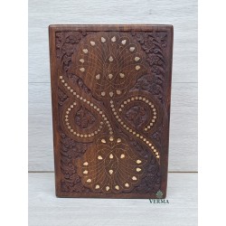 LARGE CARVED INLAID BOX 12"X8"