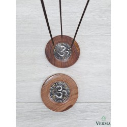 EMBOSSED OM INCENCE PLATE 4"