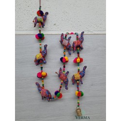 7 Elephant Hanging With Bell