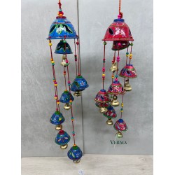 KULLAD BELL BLUE/RED  HANGING