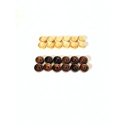 24 PIECE DRAUGHTS SET PIECES 25 MM