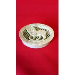 OVAL BOX WITH LION DESIGN