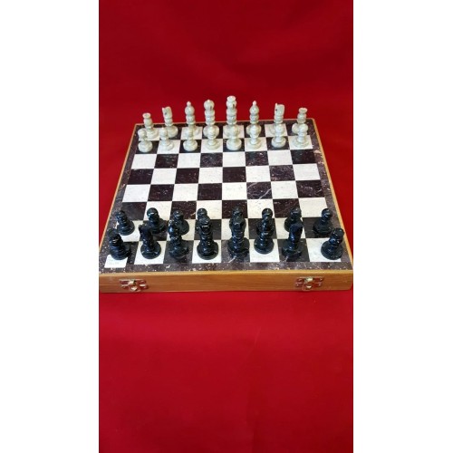 Soapstone Carved Chess Set 12" x 12"