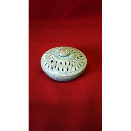 SOAPSTONE POT POURI BOX WITH INCENCE HOLDER