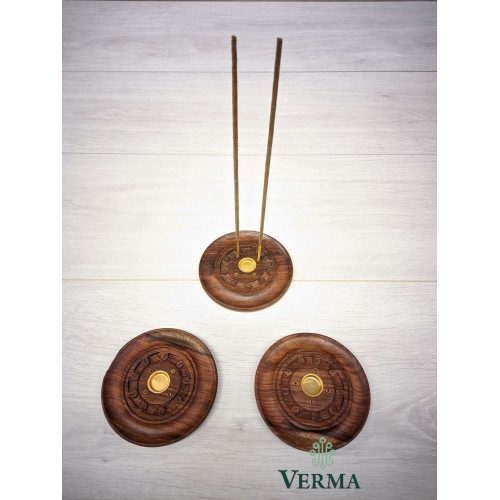 INCENSE PLATE CARVED 4 " INCENSE PLATE CARVED 4 "