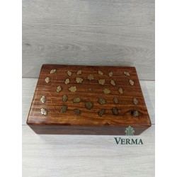 Wooden Brass Inlaid Box