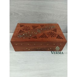 WOODEN BOX BR/INLAID LRG